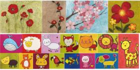 Flower and animal paintings (oil paintings) by Arukah Books' representative artist for merchandise